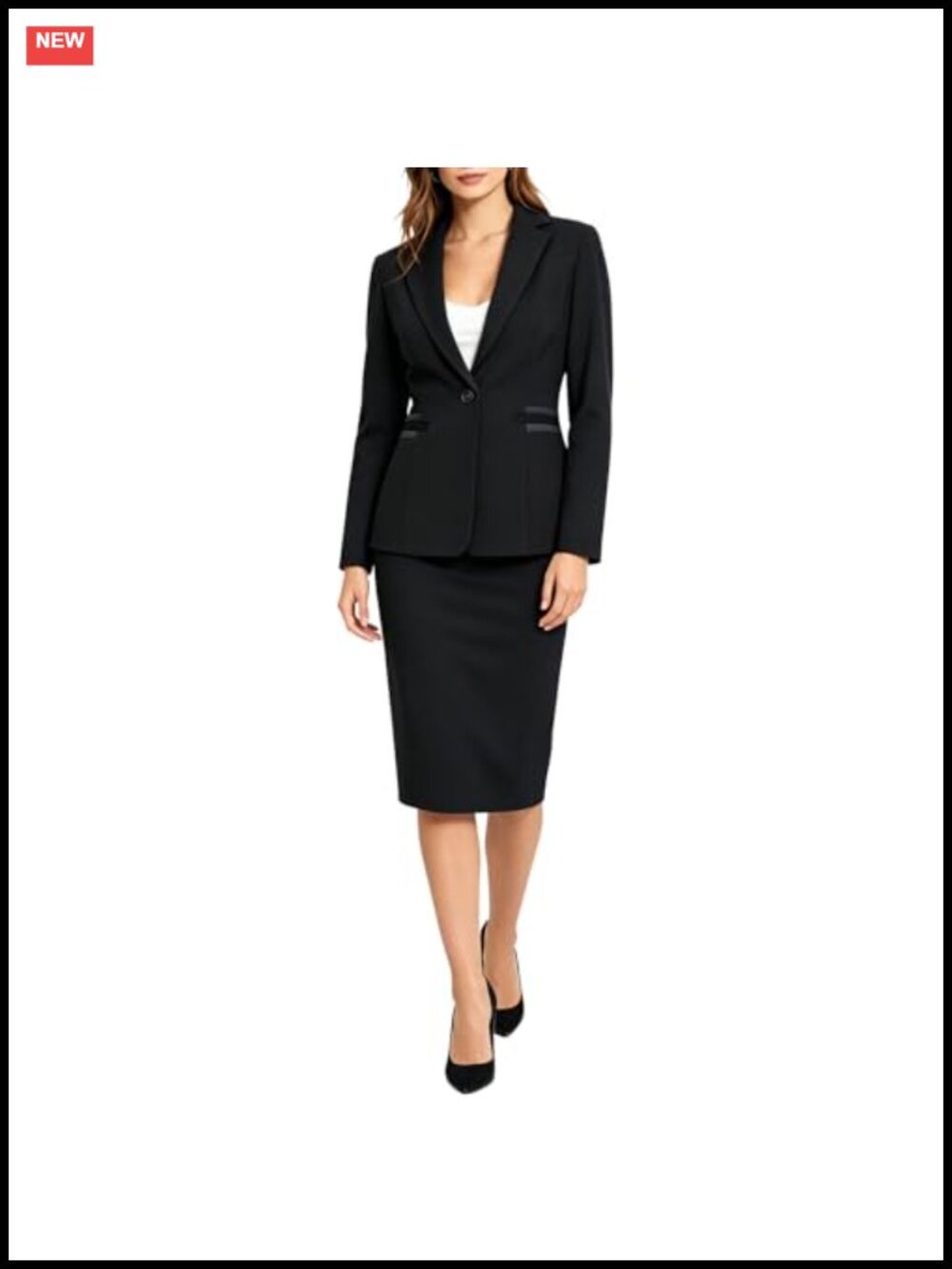 Women's 2-Piece Pencil Skirt Suit Blazer Set Professional Business Attire
